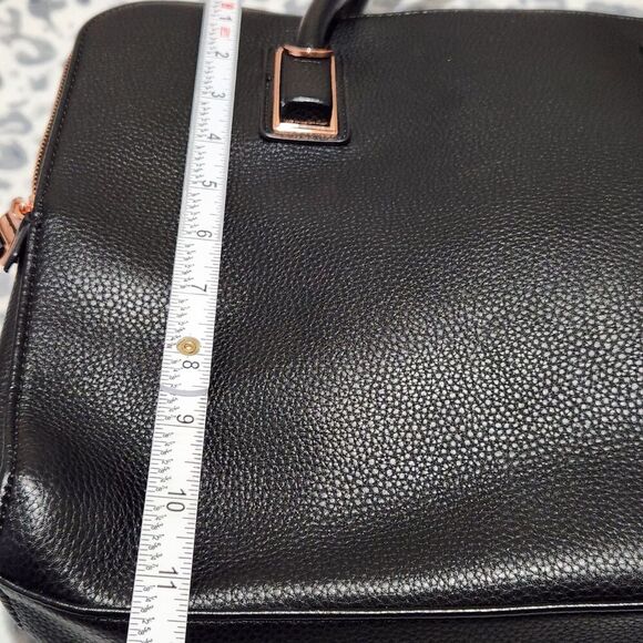 asos Tote Bag Black Rose Gold zipper 11x14x4 - Picture 7 of 13